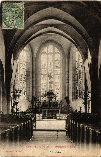 CPA Avize – Intérieur De L’église, Carte Postale Ancienne Authentique
