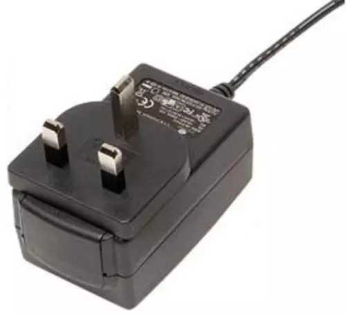 MAINS ADAPTOR 12v @ 1000mA - 2.1mm STRAIGHT PLUG - WORKING - NEW - S,,