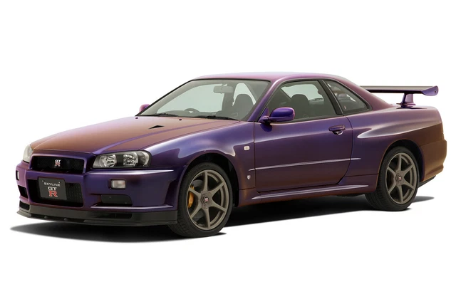 Jada Toys Fast & Furious 1:24 Brian's 2002 Nissan Skyline GT-R R34 A Die-cast Car, Toys For Kids And Adults, Blue (97173