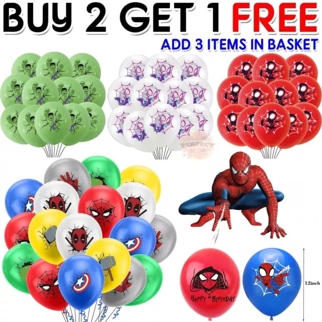 MARVEL SPIDERMAN Superhero Birthday Party Balloons Children Kids Decorations UK.