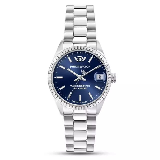 Orologio Donna Philip Watch Caribe Solo tempo Blu 31 mm R8253597590 NUOVO E O...