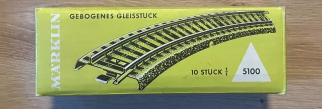 MÄRKLIN 5100 10 Stück gebogenes Gleis H0 OVP