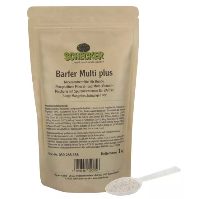 Schecker Barfer Multi plus - phosphatfreie Mineral und Multi Vitamin Mischung