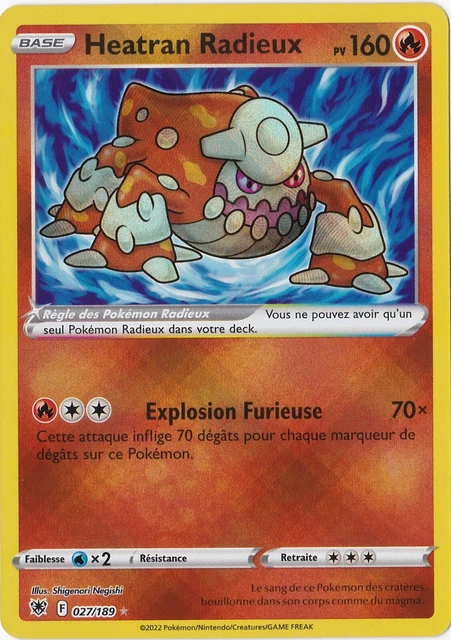 Carte Pokemon HEATRAN 025/189 V Ultra Rare Epée et Bouclier 10 EB10 FR NEUF Carte Pokemon HEATRAN 025/189 V Ultra Rare Epée et Bouclier 10 EB10 FR NEUF