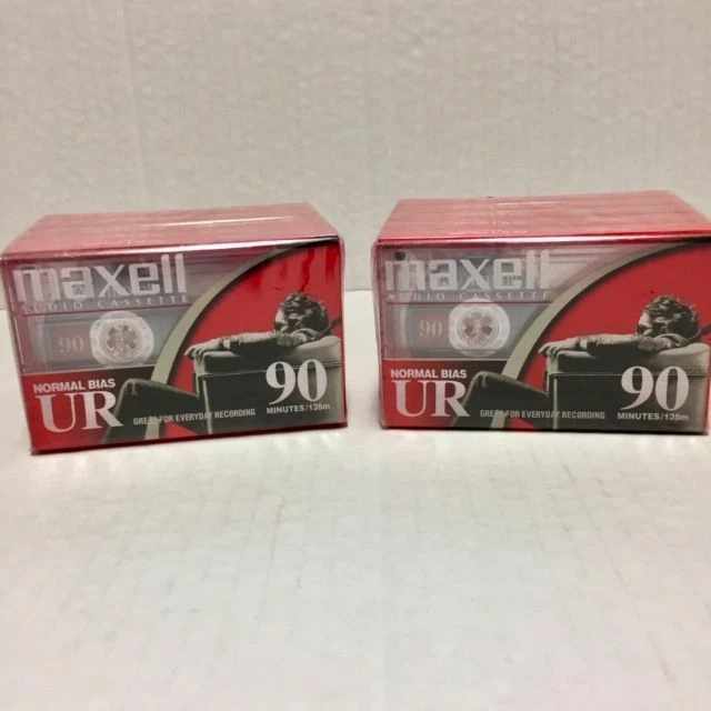 Maxell 2-5pk UR 90 Audio Cassettes Normal Bias   Blank Tapes New Unopened