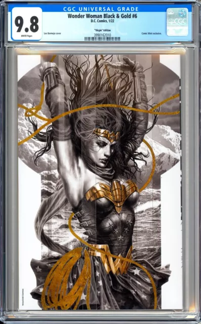WONDER WOMAN BLACK & GOLD #6 CGC 9.8 Lee Bermejo Virgin Edition Variant DC