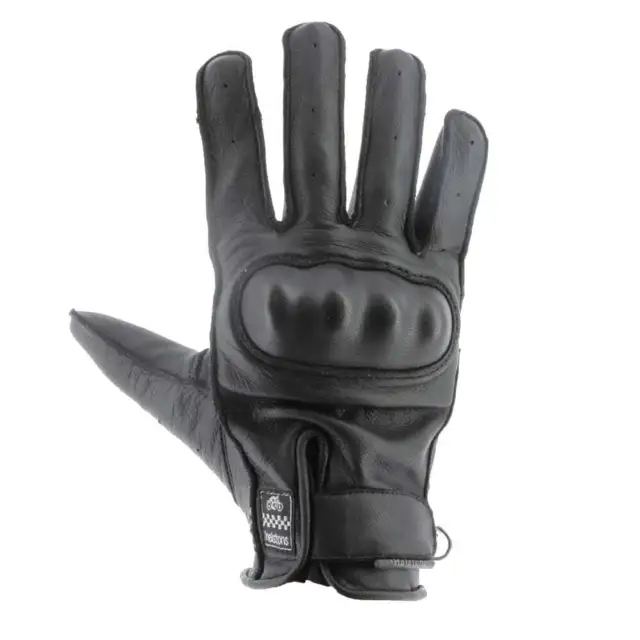 Helstons Roko Men Summer Leather Gloves Black - Spedizione rapida!