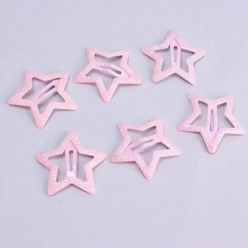 20pcs / Lote Mini Estrella Pasador Niños Purpurina Metal Clips para Pelo Broches 2