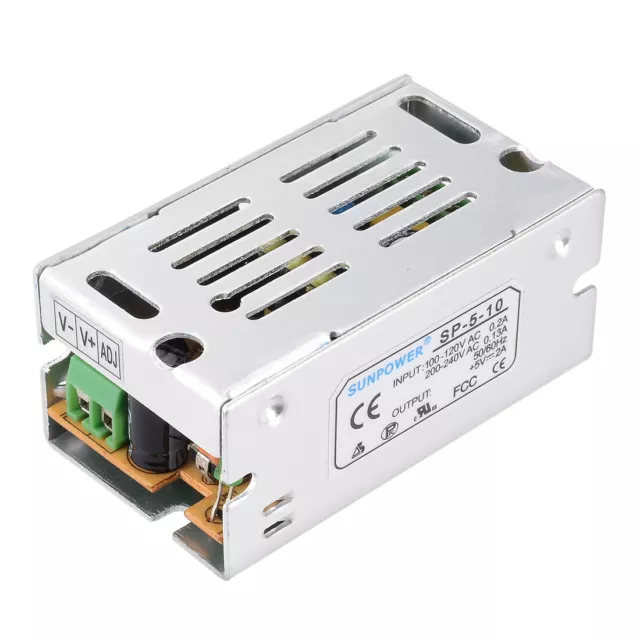 AC 100-120 V/200-240V à DC 5V 2A 10W Force commutation Drive pour Bande LED