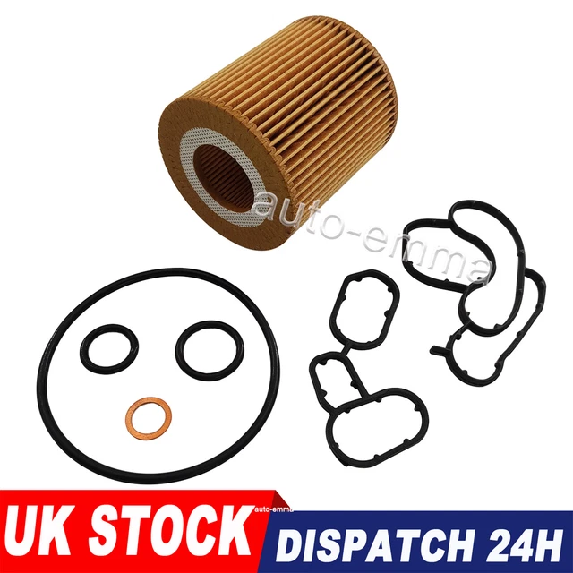 OIL COOLER HOUSING Gasket Seal Set + Oil Filter For Bmw N40 N43 N45 N46