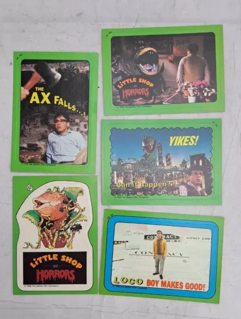 Original 1986 Movie Cards Little Shop Of Horrors Stickers