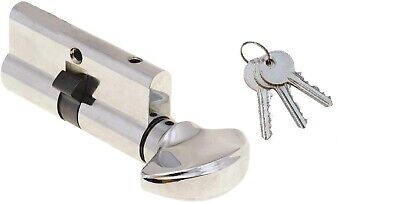 Atrium Lock Single Profile Cylinder (2-1/2" Long) 1-3/4"Doors Chrome 3 Keys