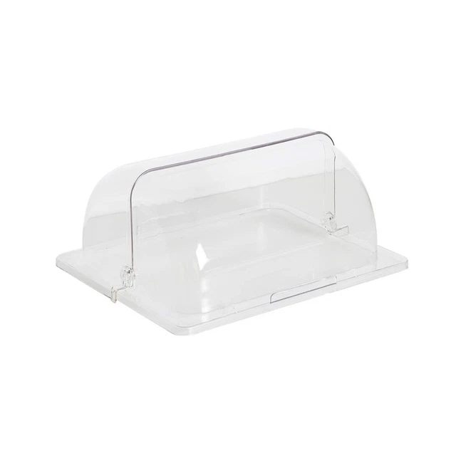 DOITOOL Chafing Dish Cover Roll Top Bakery Pan Display Cover Plastic Clear De...