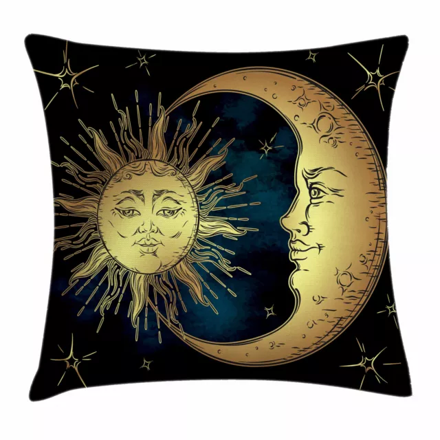 Psychédélique Housse de Coussin Lune et du Soleil