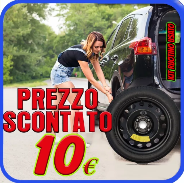 Ruotino Di Scorta Per La Fiat Grande Punto Evo Con Misura Da 15 4Fori Kit Ruota