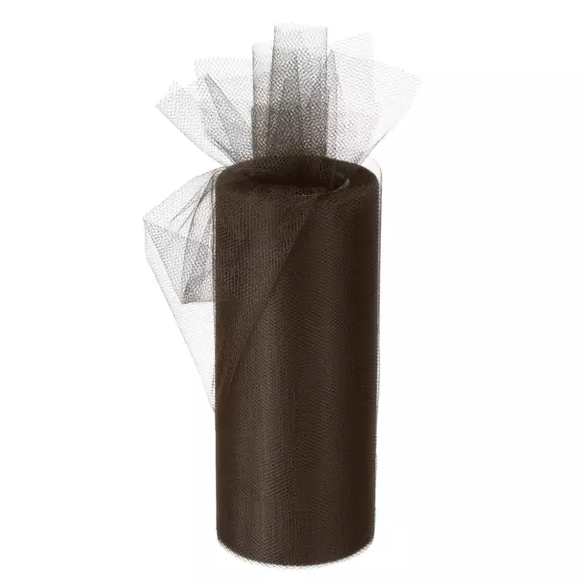 Tulle Rolls Fabric Spools 6" 25 Yards Brown for Wrapping Wedding