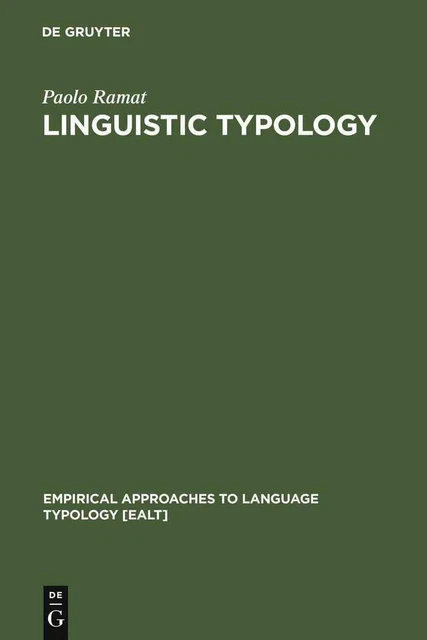 TYPOLOGIE LINGUISTIQUE PAR Paolo Ramat (anglais) livre rigide EUR 233