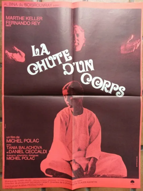Poster Affiche de Cinéma  " LA CHUTE D'UN CORPS "  Michel POLAC 76 cm x 58 cm