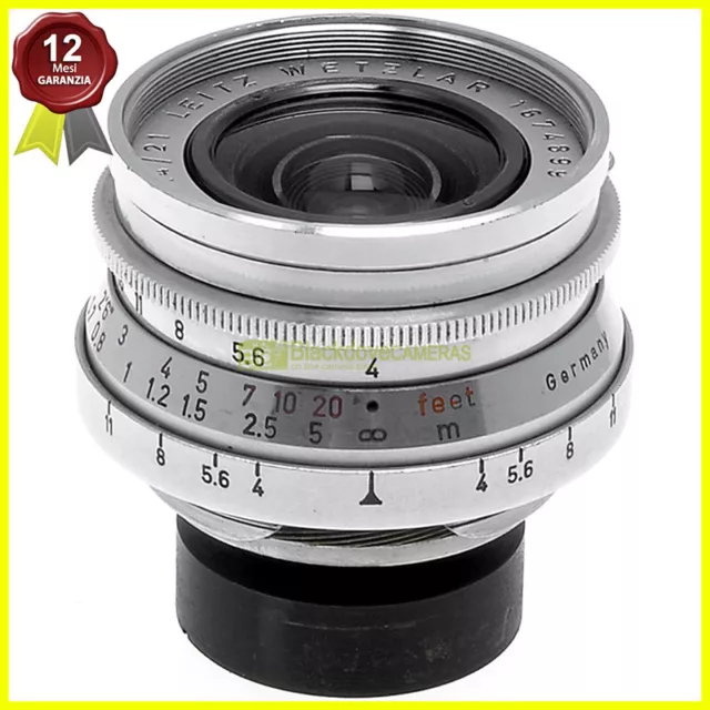 Leica Leitz Wetzlar Super Angulon 21mm. f4 Objective With Release Screw M39