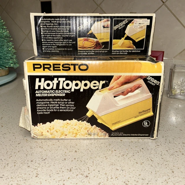 PRESTO MICROWAVE HOTTOPPER Popcorn Butter Dispenser White (03050) 14