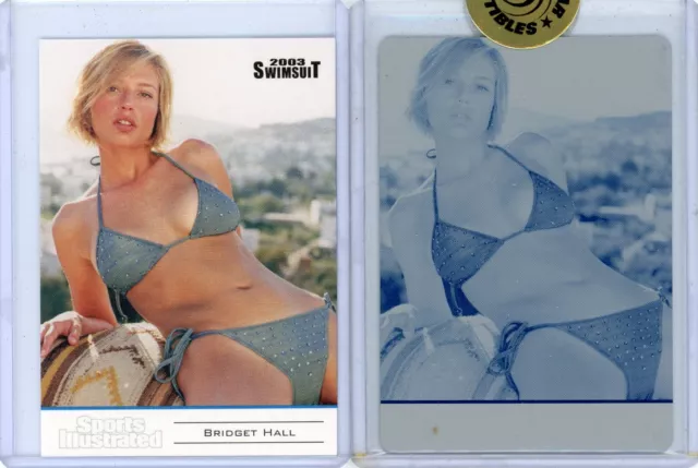 Bridget Hall 2003 Sports Illustrated Si Swimsuit #27 (Cyan) Printing Plate 1/1!!