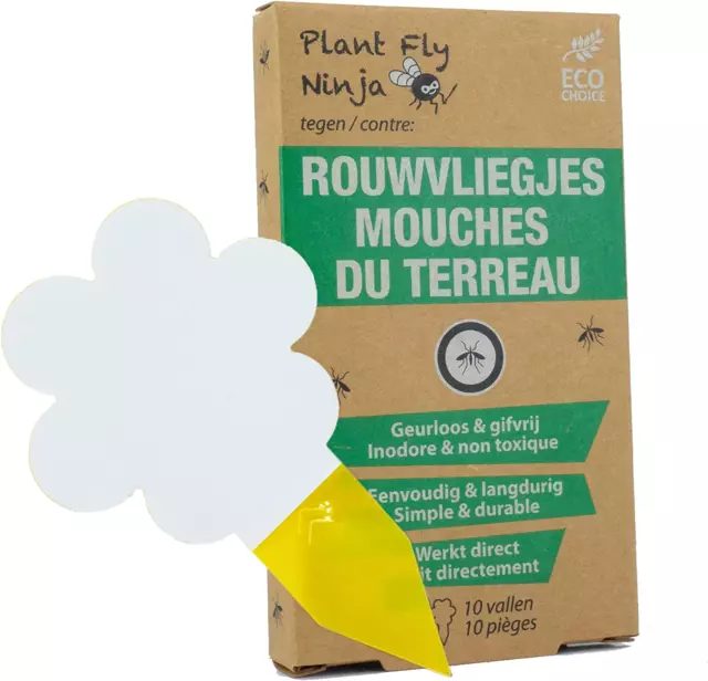 ANTI MOUCHERONS INTERIEUR 10 Pièges – Attrape Mouche De Plantes – Piege a  Mouche EUR 12,99 - PicClick FR