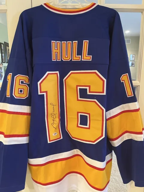 NEW Brett Hull Signed Auto St. Louis Blues Hockey Jersey Sweater (PSA/DNA)