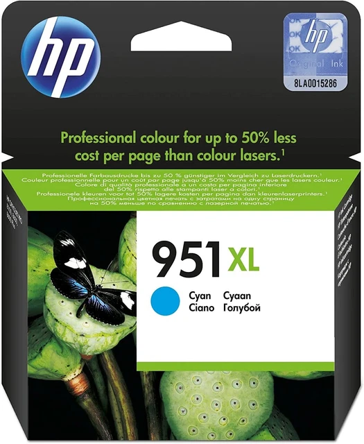 Cartuccia Originale Hp 951Xl (Cn046Ae) Colore Ciano 1500 Pagine Nuova