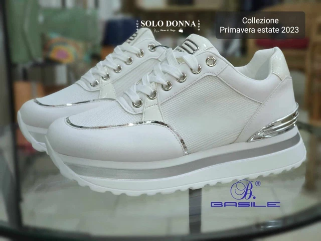 Baskets Femme Blanc ANTONIO BASILE LT94849SD Printemps Été Chaussures Sport