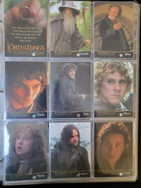 Topps Lord Of The Rings LOTR Fellowship of the Ring UK Preview Cards Set L1-L20