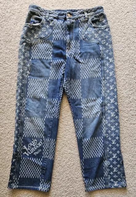 Jeans Louis Vuitton x Nigo Blue size 29 US in Cotton - 26011736