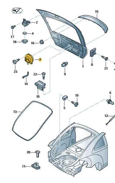 Mikroschalter Schließzylinder Heckklappe Original VW EOS Golf Passat 1K0962103