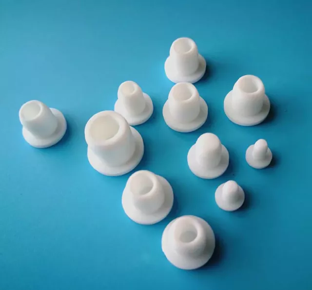 White Hole Plug Silicone Blanking End Cap Tube Seal Plugs Solid/Hollow 2.7~8.5mm