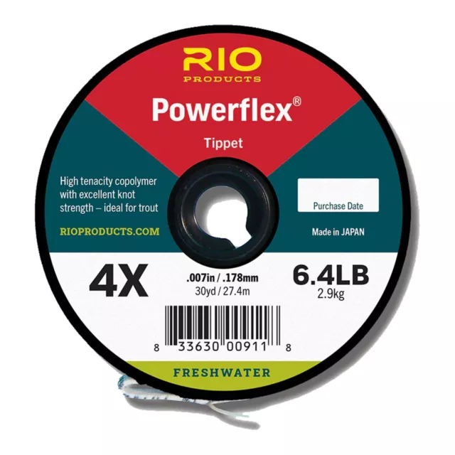 Rio Powerflex Fly Leader Tippet Material - 30yd Spools