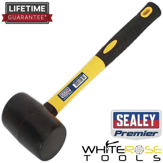 Mazo de goma Sealey 1 lb con eje de fibra de vidrio Premier