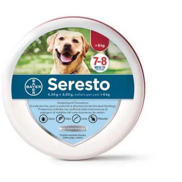 Seresto Bayer Collare Antiparassitario Per Cani Più Di 8 Kg 8 Mesi Di Protezione