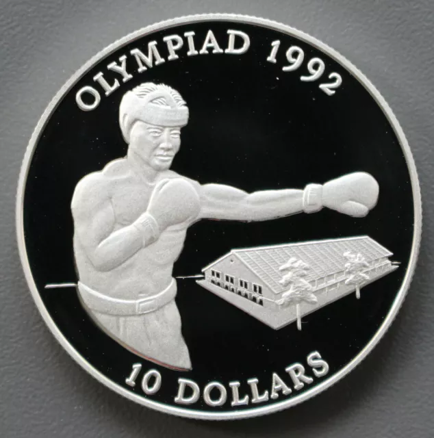 10 Dollars Silbermünze OLYMPIA - BOXEN Solomon Islands 1992