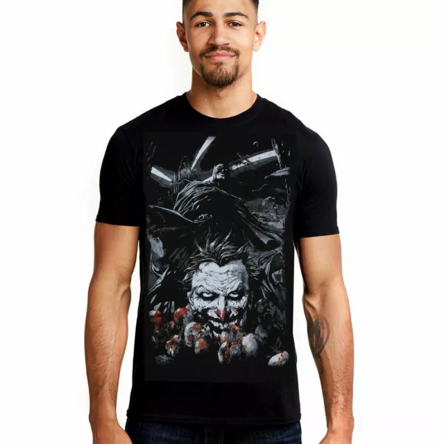 Official DC Comics Mens Batman Wrath  T-shirt Black Sizes S - XXL