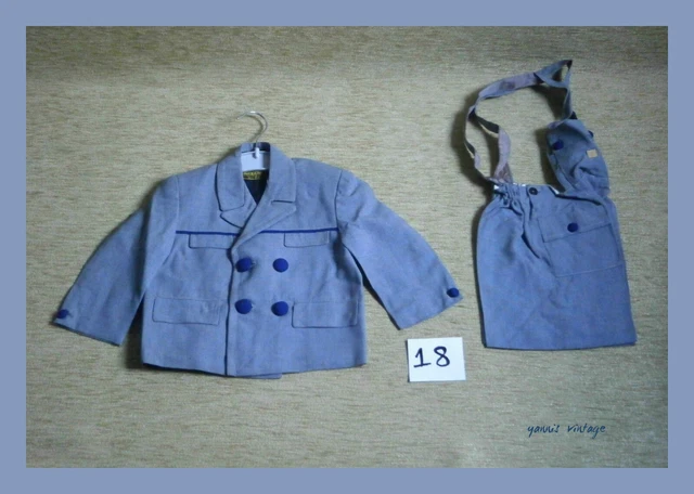 Abito Estivo Bambini Azzurro Nuovo Dama Retrò Vintage Anni 60 - 70 Greco