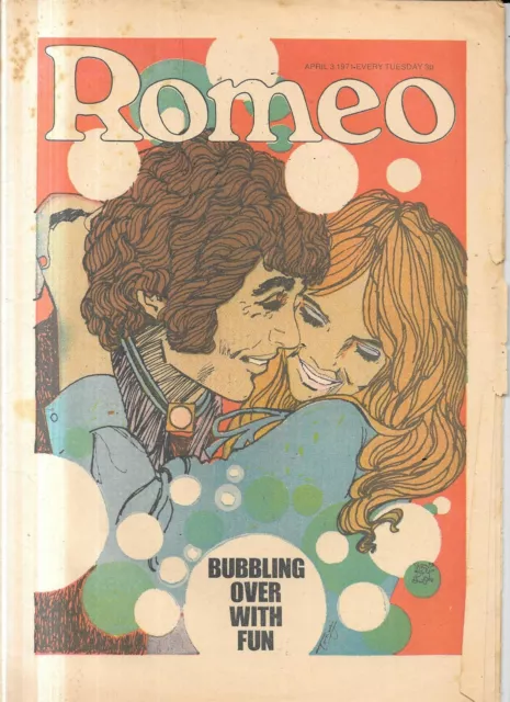 vintage Romeo girls comic April 3rd 1971