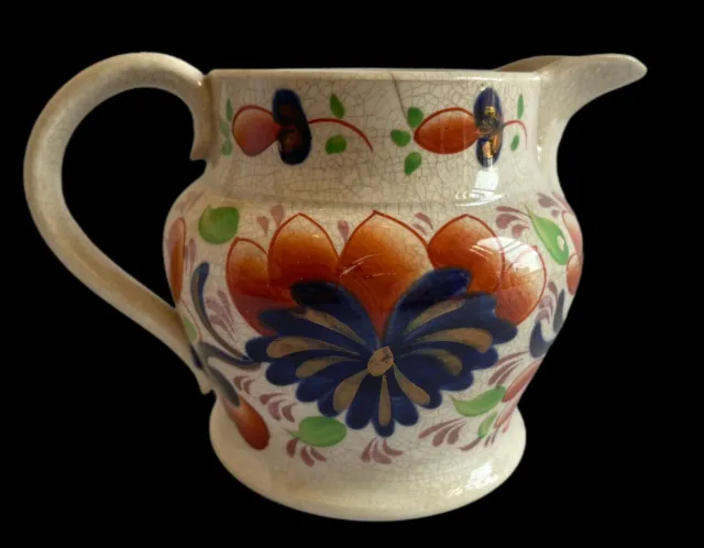 Antique 18th C English Pearlware Soft Paste Creamer Pitcher