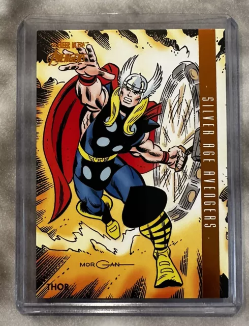 2022 Marvel Fleer Ultra Avengers Silver Age orangeFoil THOR base card #113 /549