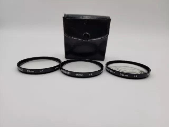 Juego de lentes de filtro Quantaray 55 mm 3 +1 +2 +4 con estuche de transporte ¡Envío rápido! GRAN forma