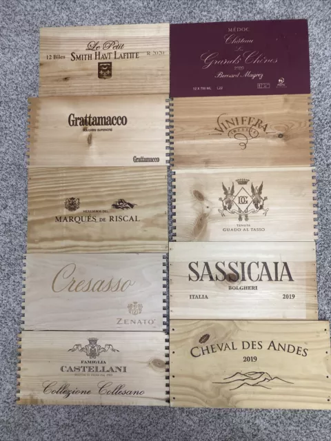 Lot of 10 Wooden Wine Wood Panels Box Crate - Free Shipping Lot 11