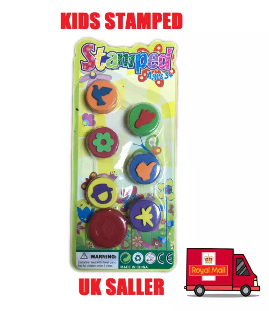 26x SELF INKING STAMPS Kids Art Craft Fun Stampers Cute Cartoon Toy Shape  Letter