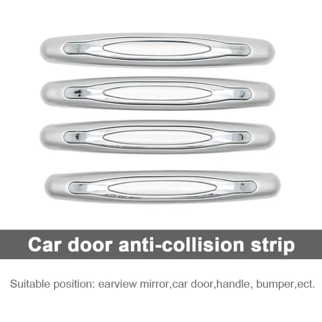 4pcs Universal Car Door Edge Guard Strip Scratch Protector Anti-collision White