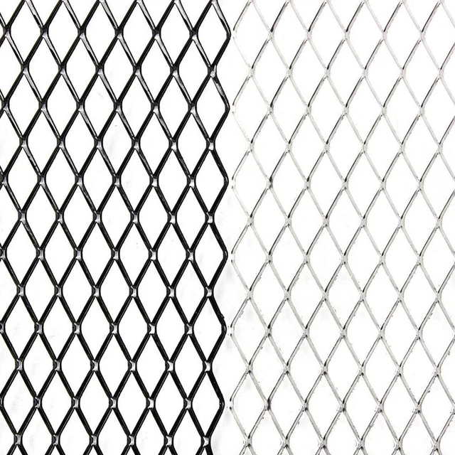 Silver Aluminium Car SUV Grille Mesh Vent Tuning Grill Rhombus Mesh  40"x13"