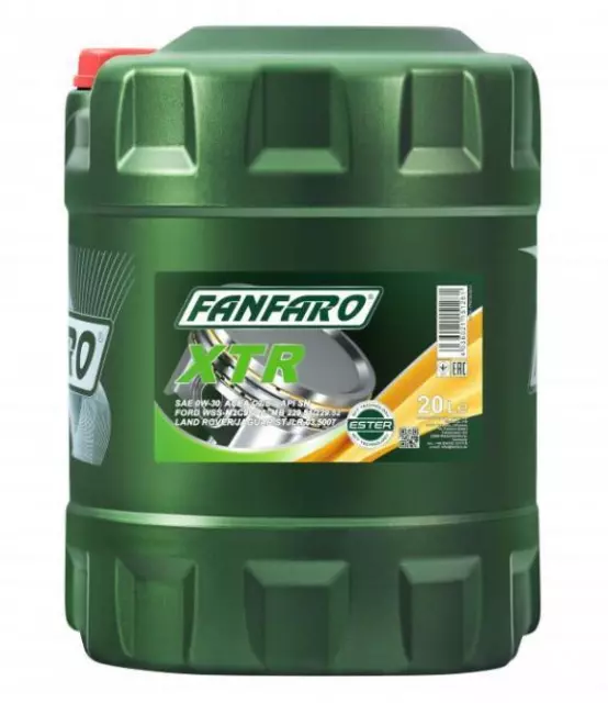 20L Fanfaro XTR 0W-30 Fully Synthetic Engine Oil C2/C3 STJLR.03.5007 BMW LL-12FE