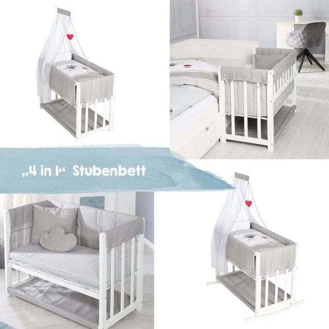 Beistellbett roba Adam Eule Stubenbett höhenverstellbar 75 x 95 cm Weiß B-WARE