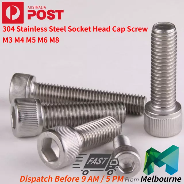 M3 M4 Stainless Steel 304 Socket Head Cap Screw Metric Coarse